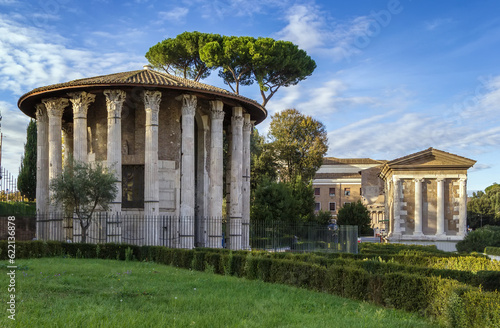 The Temple of Hercules Victor (Hercules the Winner) is an ancient edifice located in the area of the Forum Boarium close to the Tiber in Rome, Italy.