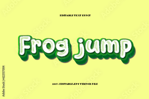 Frog Jump Text Effect 3D Emboss Gradient Style