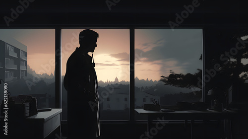 Bussiness man silhouette 