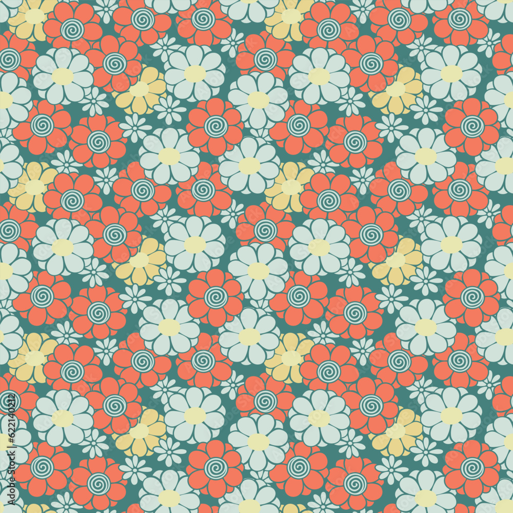 custom made wallpaper toronto digitalJapanese Overlap Pretty Flower Vector Seamless Pattern