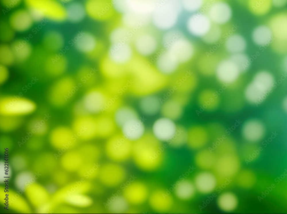Obraz premium Green blurred background and sunlight