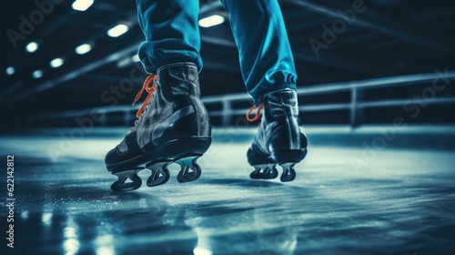 speed skating athlete generative ai © Francheska