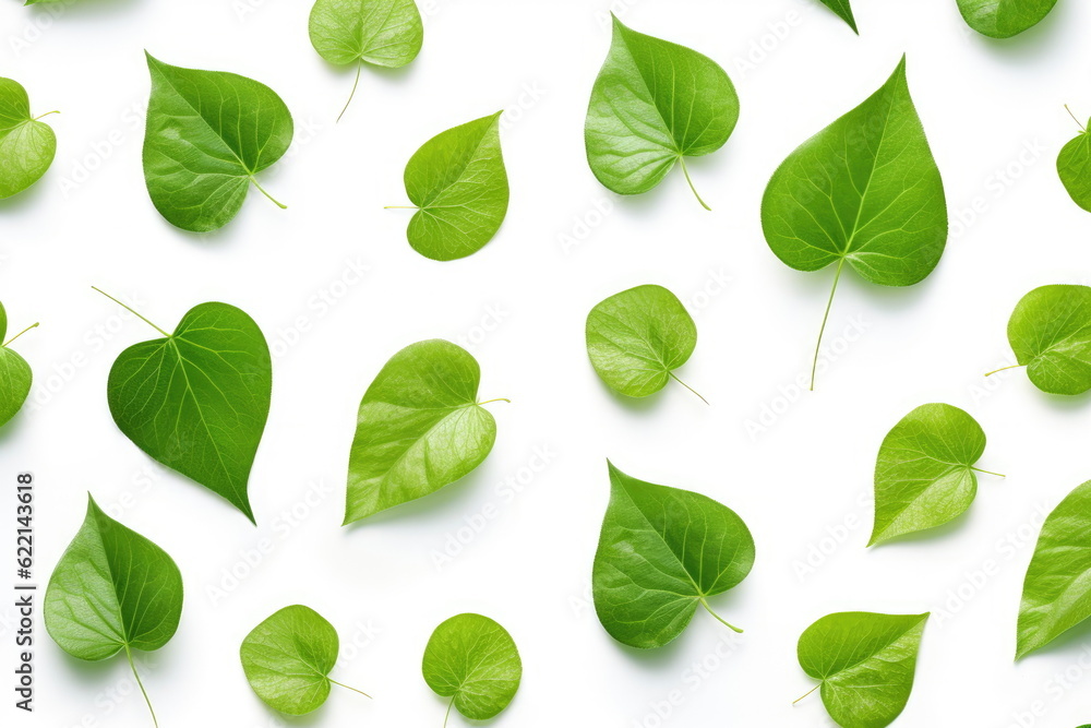green leaves on white background green leaves on white background