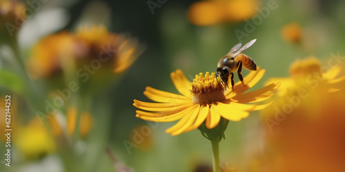 bee on yellow flower © Mehmet
