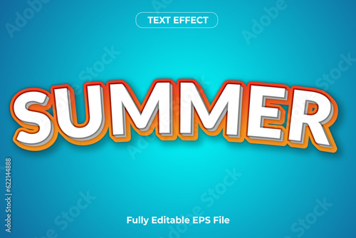 Hot Summer Text Effect Design in 3D 