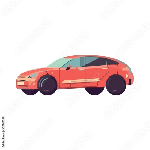 red luxury car vector