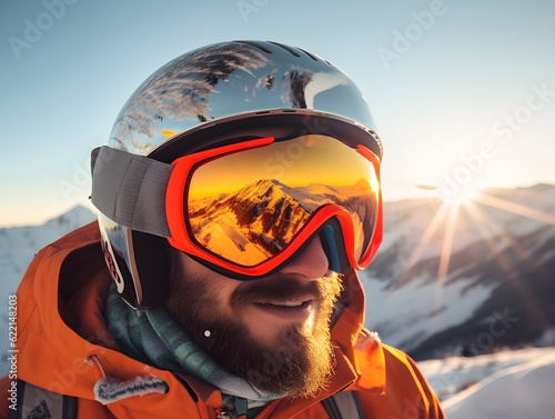 Winterzauber im Blick: Eine Skibrille spiegelt die faszinierende Winterlandschaft © Joseph Maniquet