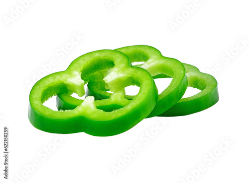 Foto Sliced green pepper transparent png