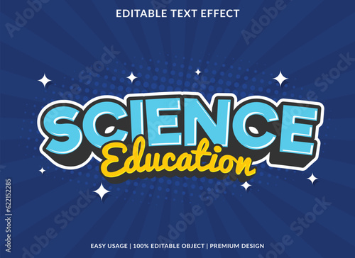 science education editable text effect template use for font style headline