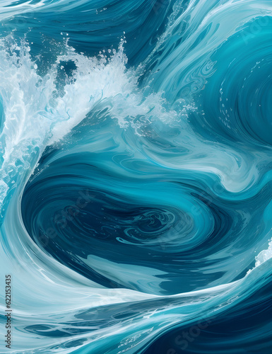 Abstract ocean wave in motion - generative ai