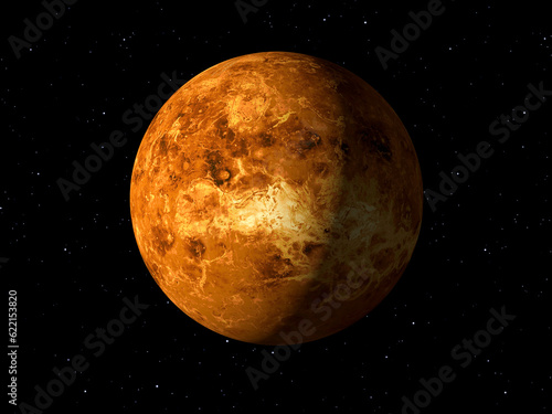 3d rendering of the planet Venus done with NASA textures