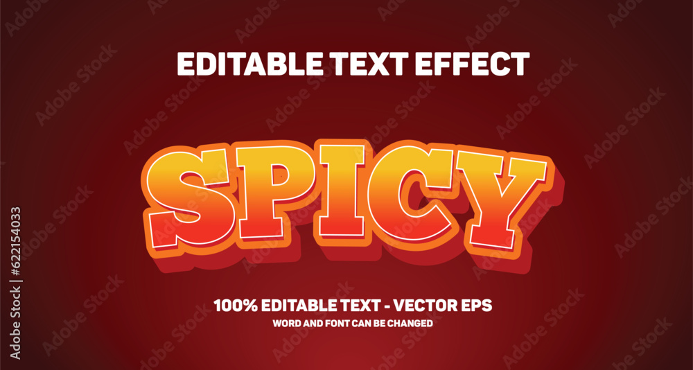 Spicy editable text effect template