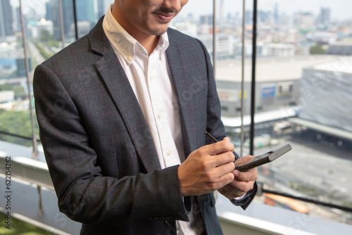 searching information on the internet with smartphone