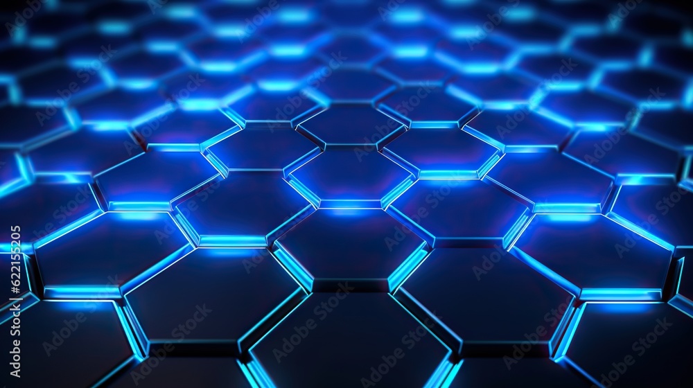 blue hexagon background Generative AI blue hexagon background Generative AI