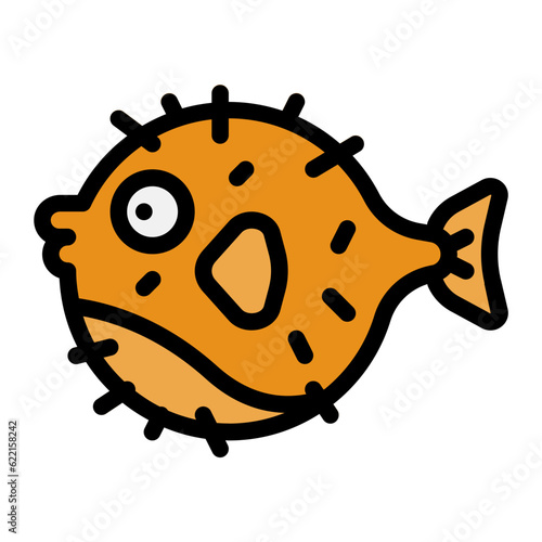 blowfish line icon