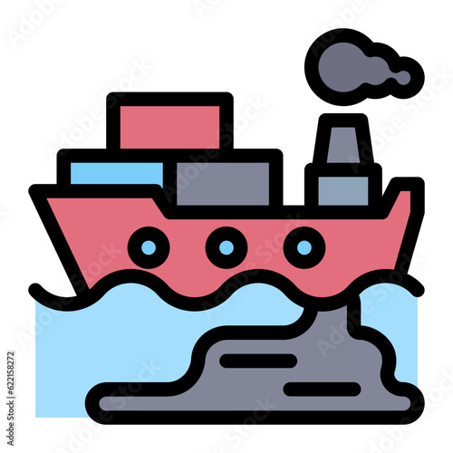 oil spill line icon