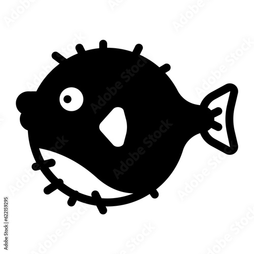 blowfish line icon