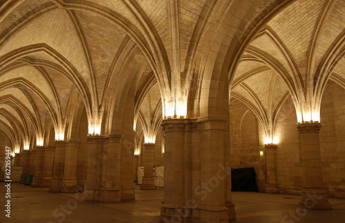 The row of pillars - La Conciergerie interior - Paris  France