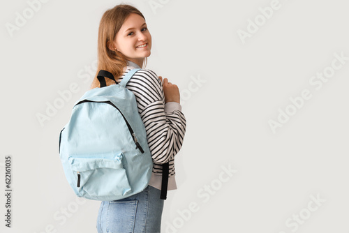 Female student with backpac...