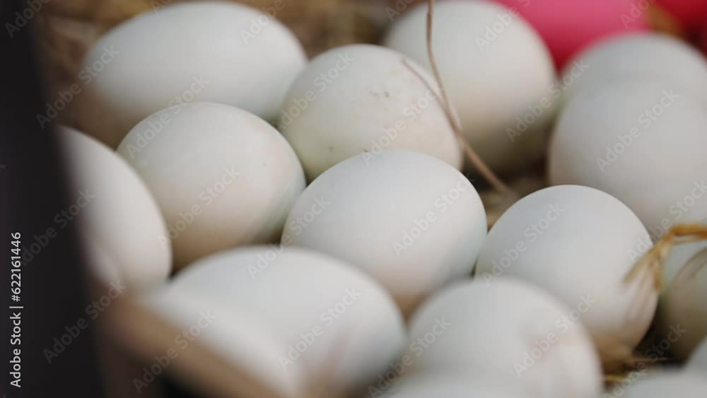 Shot of quality healthy organic egg with eggshell in the fresh market or supermarket. Shot of quality healthy organic egg with eggshell in the fresh market or supermarket.