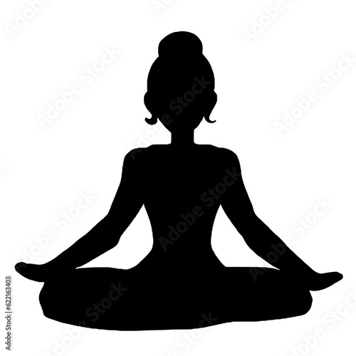 person silhouette full body yoga position