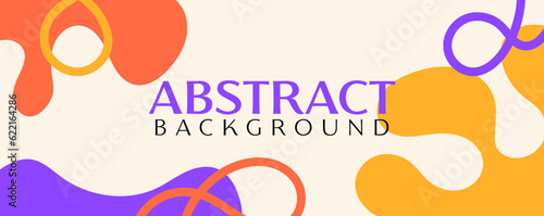 Banner playful abstract line shape background. For poster, Birthday, Wedding and party invitation, flyer, email header, post in social networks, events and page cover.