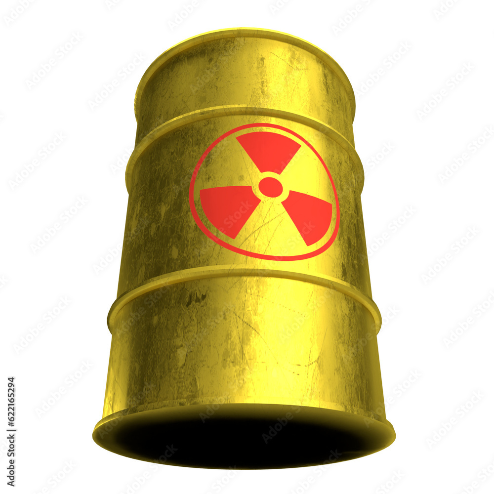 The radioactive tank for sci or nuclear concept 3d rendering The radioactive tank for sci or nuclear concept 3d rendering