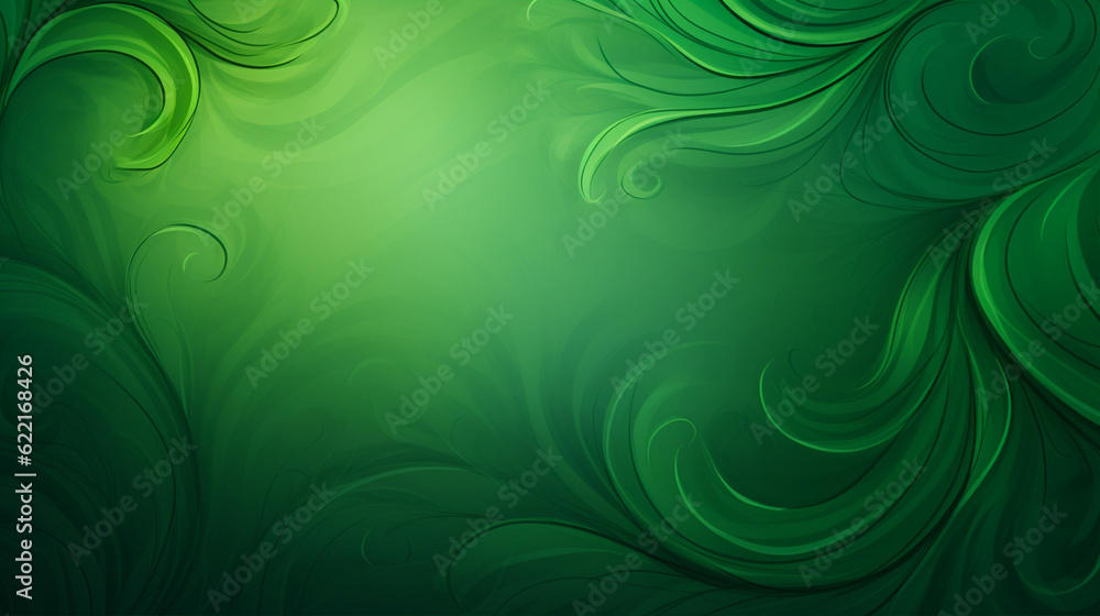 Natural organic banner with green nature background. Wavy leaves and plant textures. Copy space. Generative AI Natural organic banner with green nature background. Wavy leaves and plant textures. Copy space. Generative AI