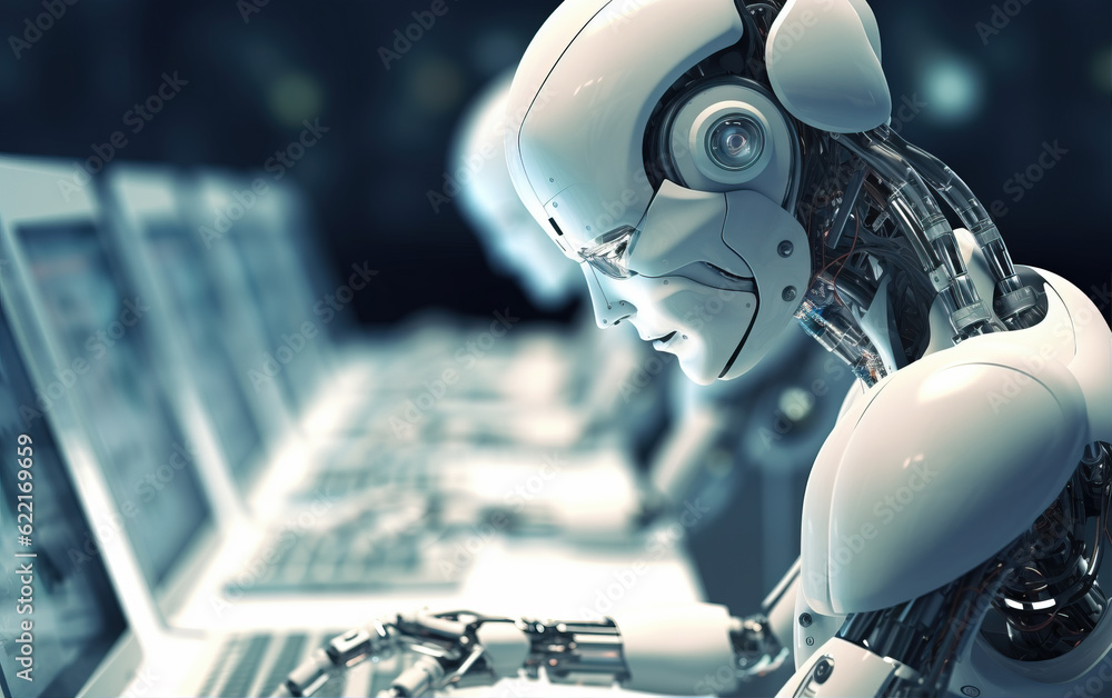 Artificial intelligence robots for operating computers,created with generative ai tecnology. Artificial intelligence robots for operating computers,created with generative ai tecnology.