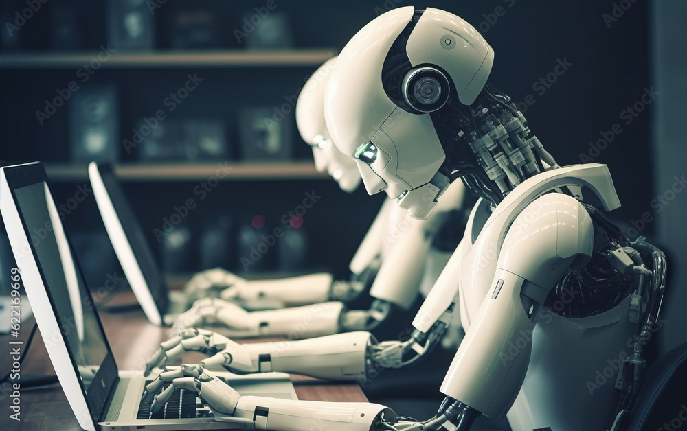 Artificial intelligence robots for operating computers,created with generative ai tecnology. Artificial intelligence robots for operating computers,created with generative ai tecnology.