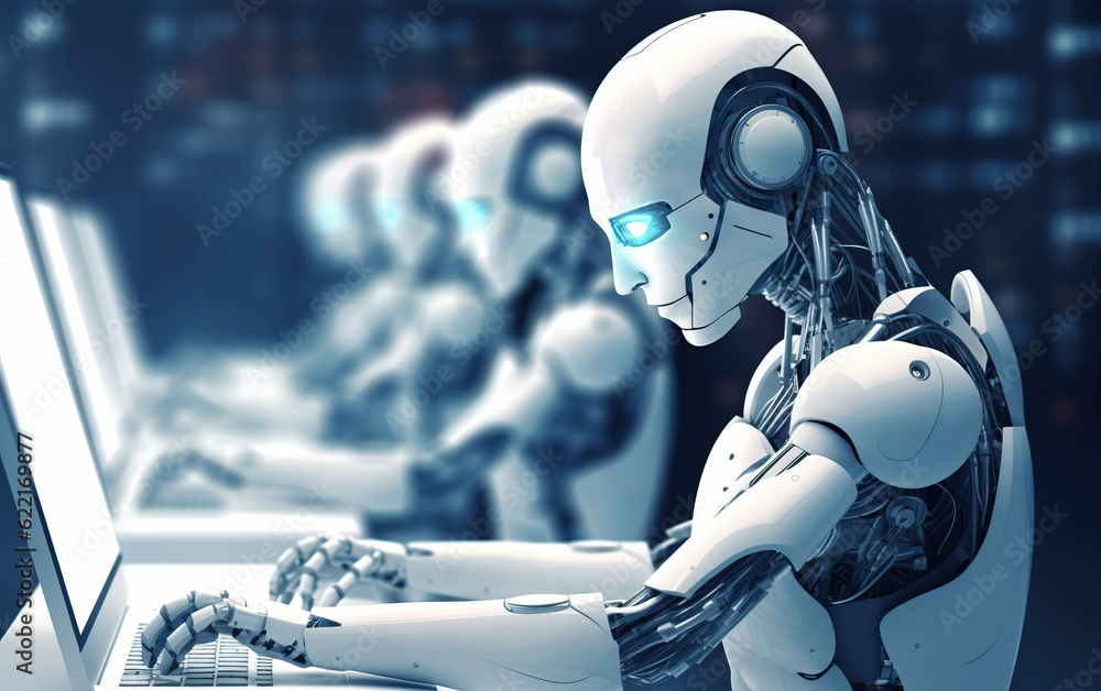 Artificial intelligence robots for operating computers,created with generative ai tecnology. Artificial intelligence robots for operating computers,created with generative ai tecnology.