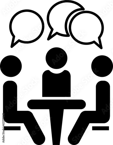 Conference icon for web design and mobile phone applications.