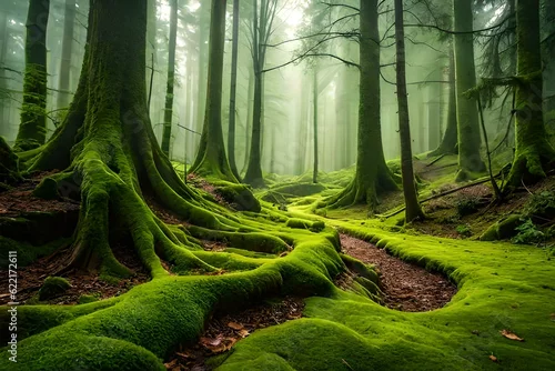 Obraz las tropikalny, wygenerowane przez ai