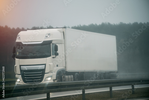 European Logistics. Journey Through Highways, Modern Trucks Conquer Roadways and Deliver Goods