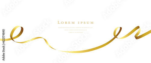 gold ribbon design frame