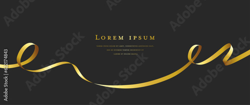 gold ribbon design frame