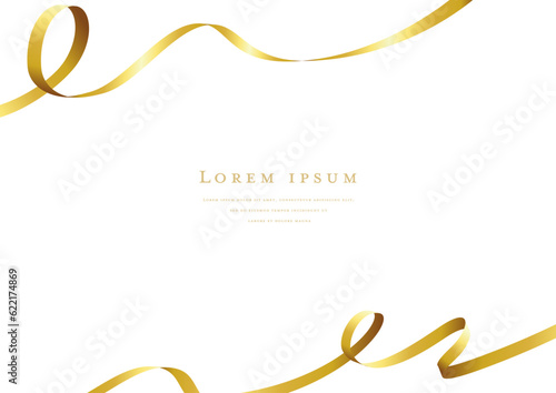 gold ribbon design frame