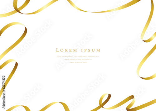 gold ribbon design frame