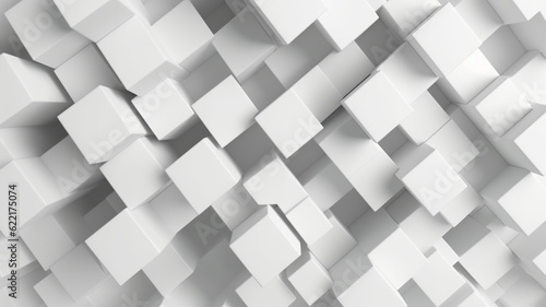 3d background with white cubes