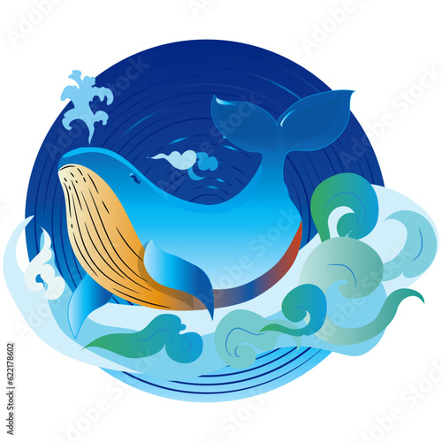 A whale in a fantasy world floats in the sky. ,fantasy realm adventure mysticism, mystery