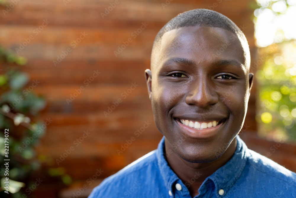 Portrait of happy african american man in a cafe Portrait of happy african american man in a cafe