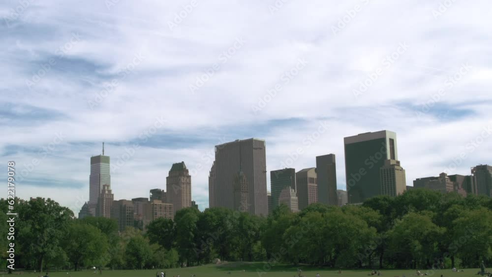 Central Park in New York City and buildings in the background Central Park in New York City and buildings in the background