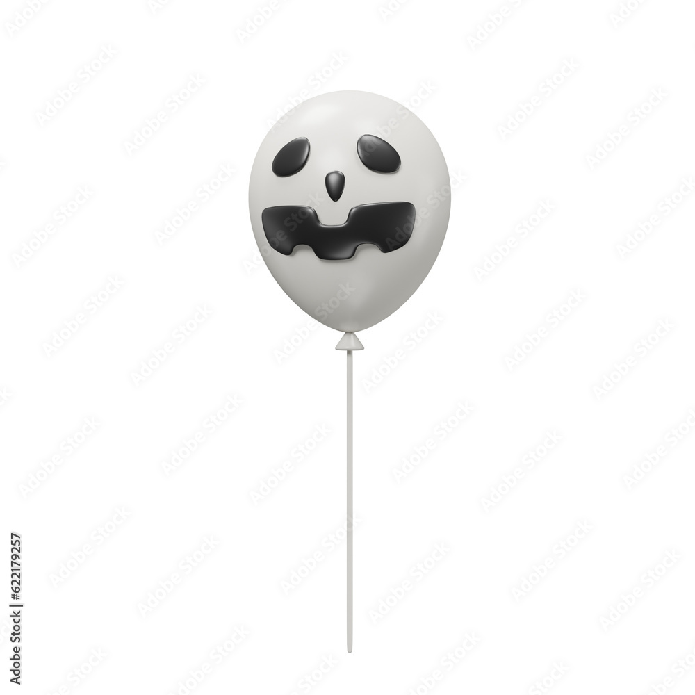 Fototapeta premium Balloon Halloween illustration 3D rendering