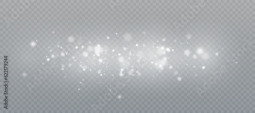 Vector texture Cold winter wind. On a transparent background. Christmas cold snow effect.