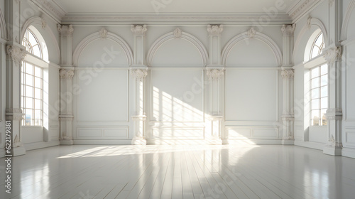 ミニマリストの白い空間の部屋 © shin project