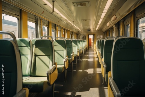 Empty Interior Of Train, Generative AI