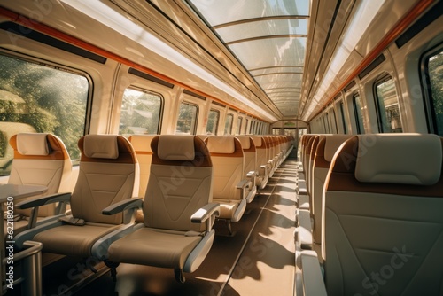 Empty Interior Of Train, Generative AI