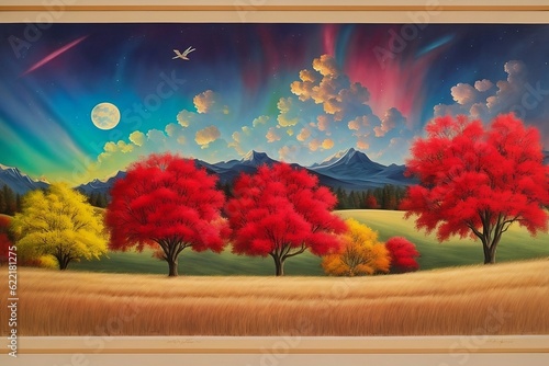 autumn landscape with trees