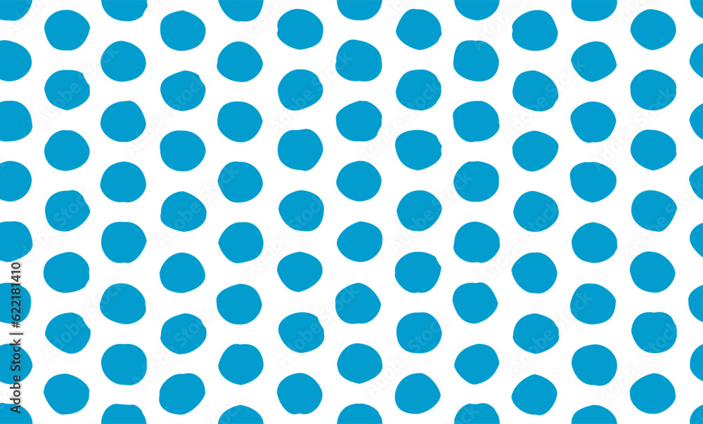 seamless pattern with blue circles, blue bubble hand drawing style repeat pattern, polka dot replete image, design for fabric printing
