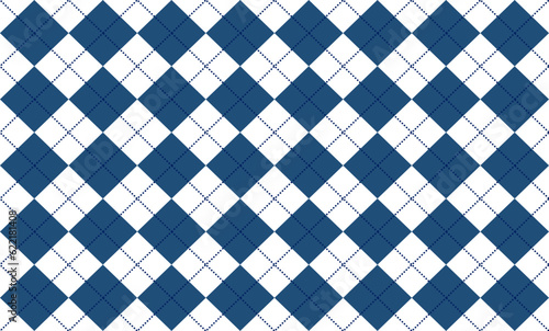 Blue diamond with dot line grid on top repeat pattern, replete image, design for fabric printing